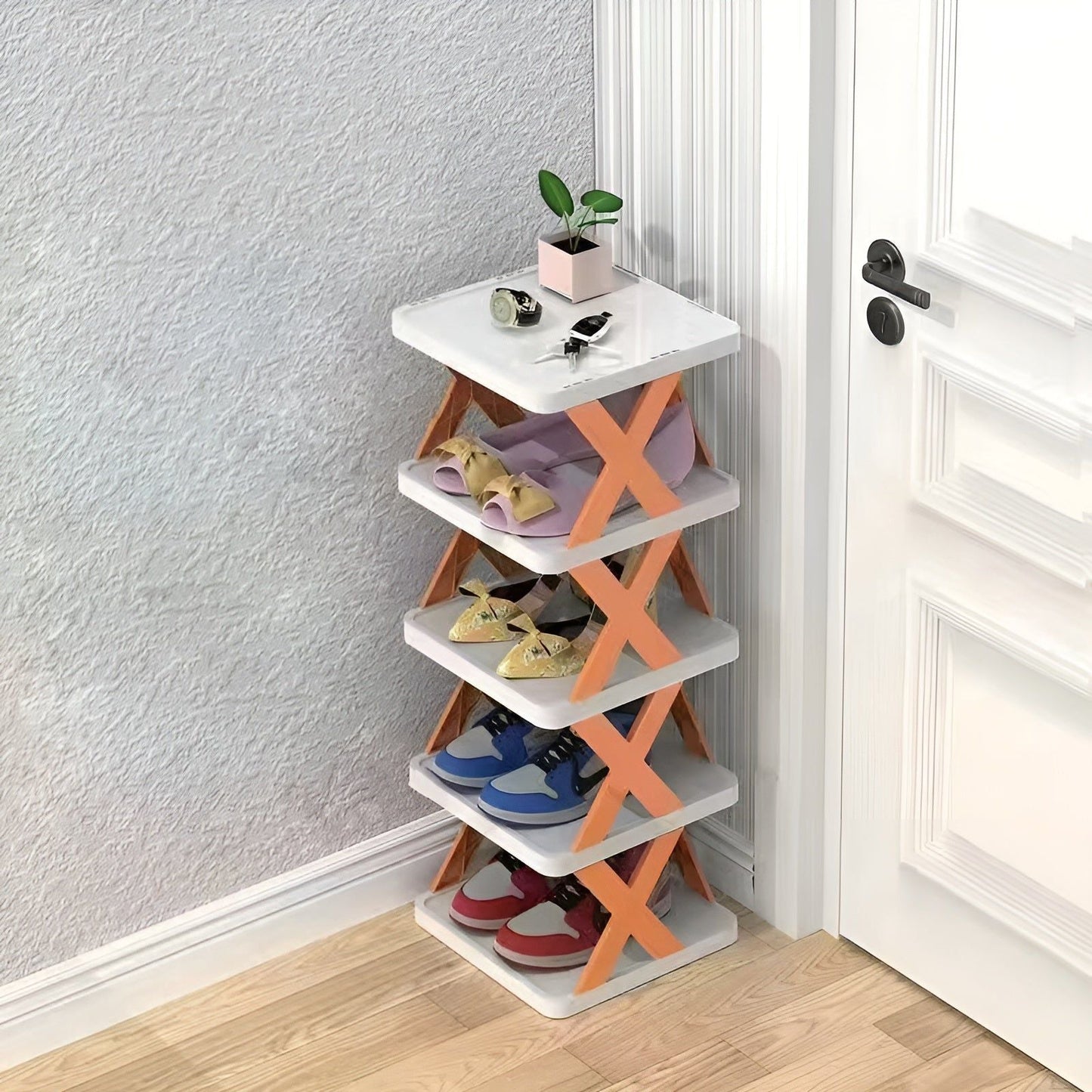 FlexiStack Schuhregal – Klappbarer Multi-Schuh-Organizer für kleine Räume | Karnz