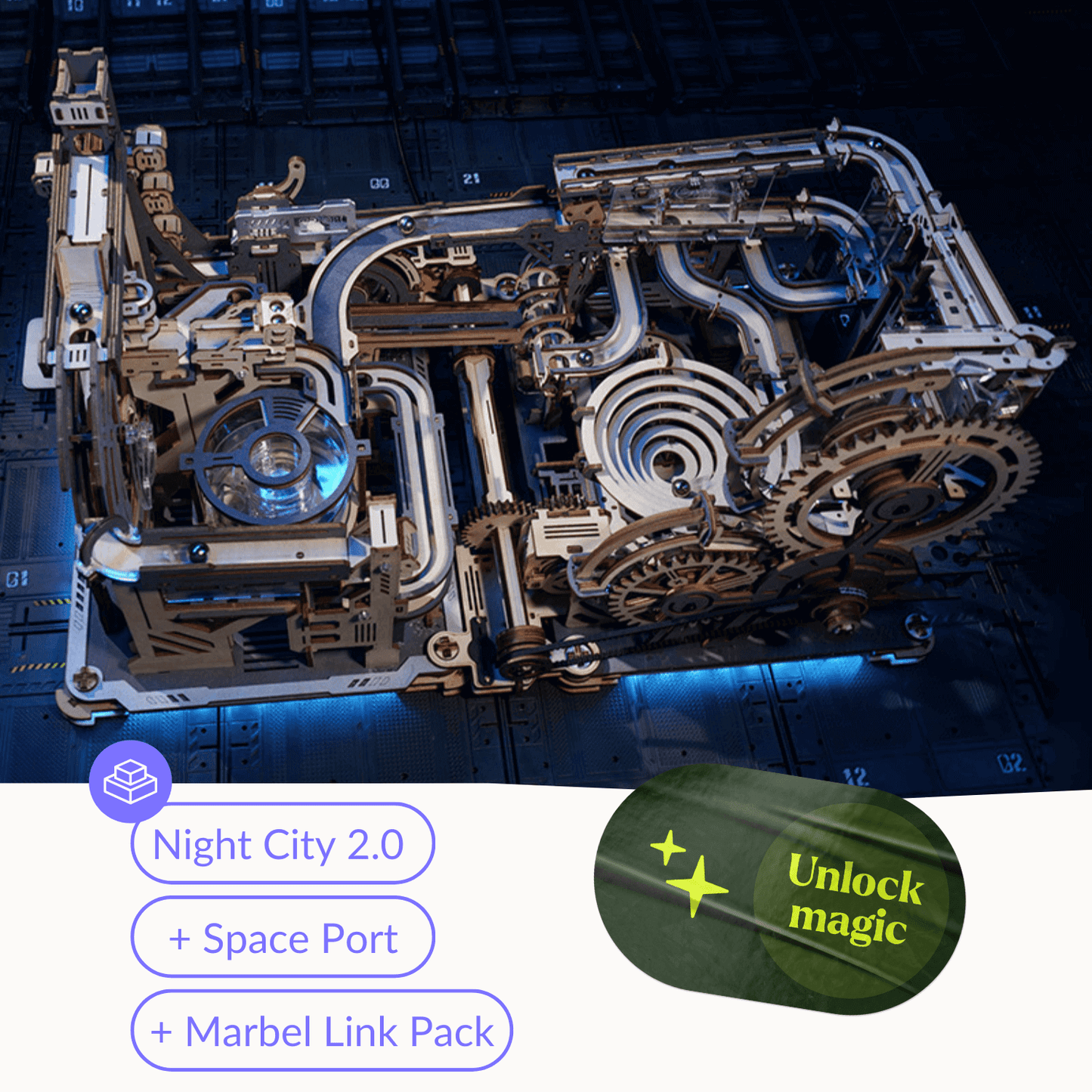 Murmelbahn Night City 2.0 | Spielbahn Innovativ | Karnz