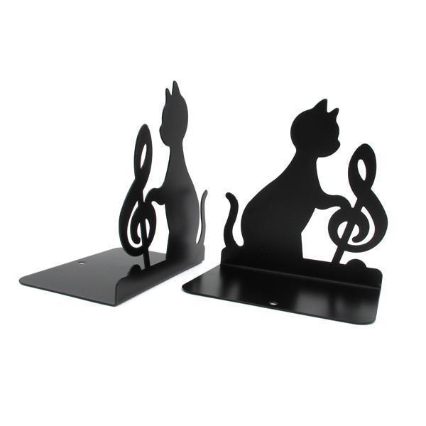 Musikalische Katze Metall Buchstützen | Karnz
