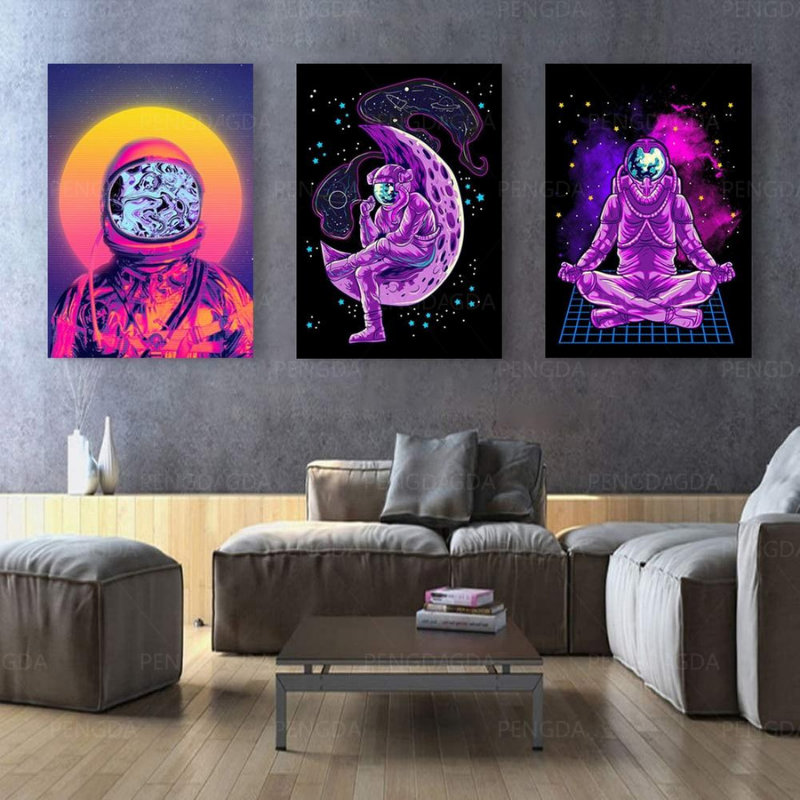 Vaporwave-Astronaut – Leinwandbilder