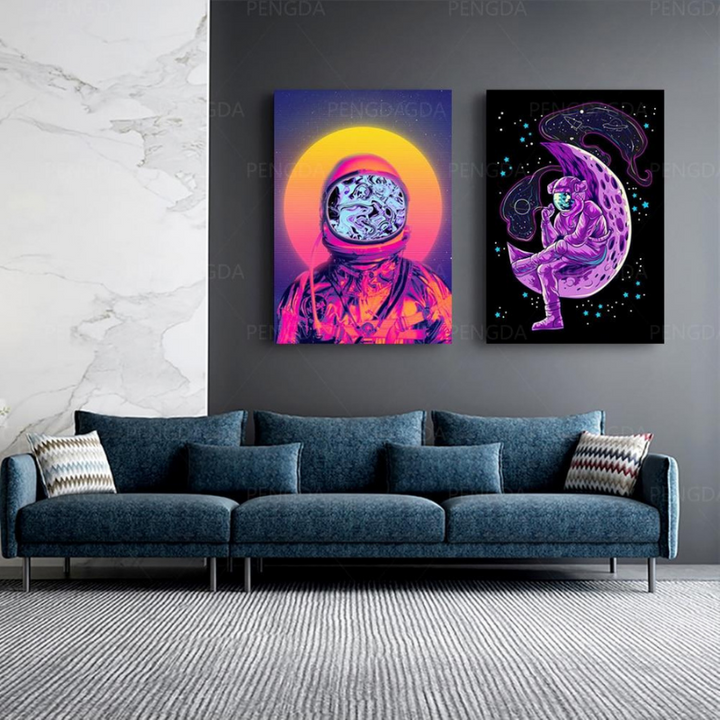 Vaporwave-Astronaut – Leinwandbilder