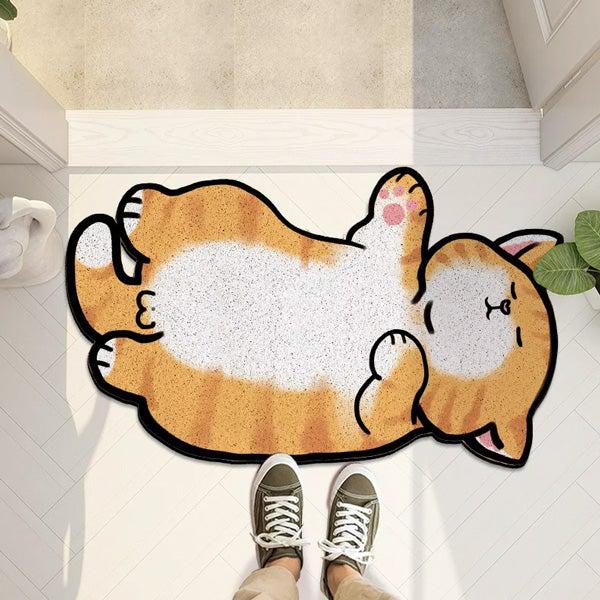 Napping Ballsy Cat Rutschfeste Fußmatte Teppich | Karnz