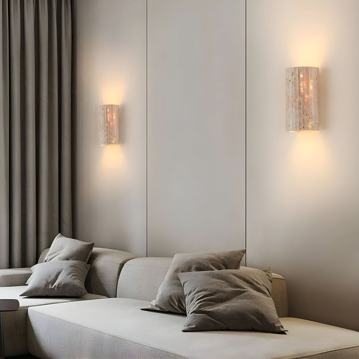 LED-Wandleuchte aus Naturstein