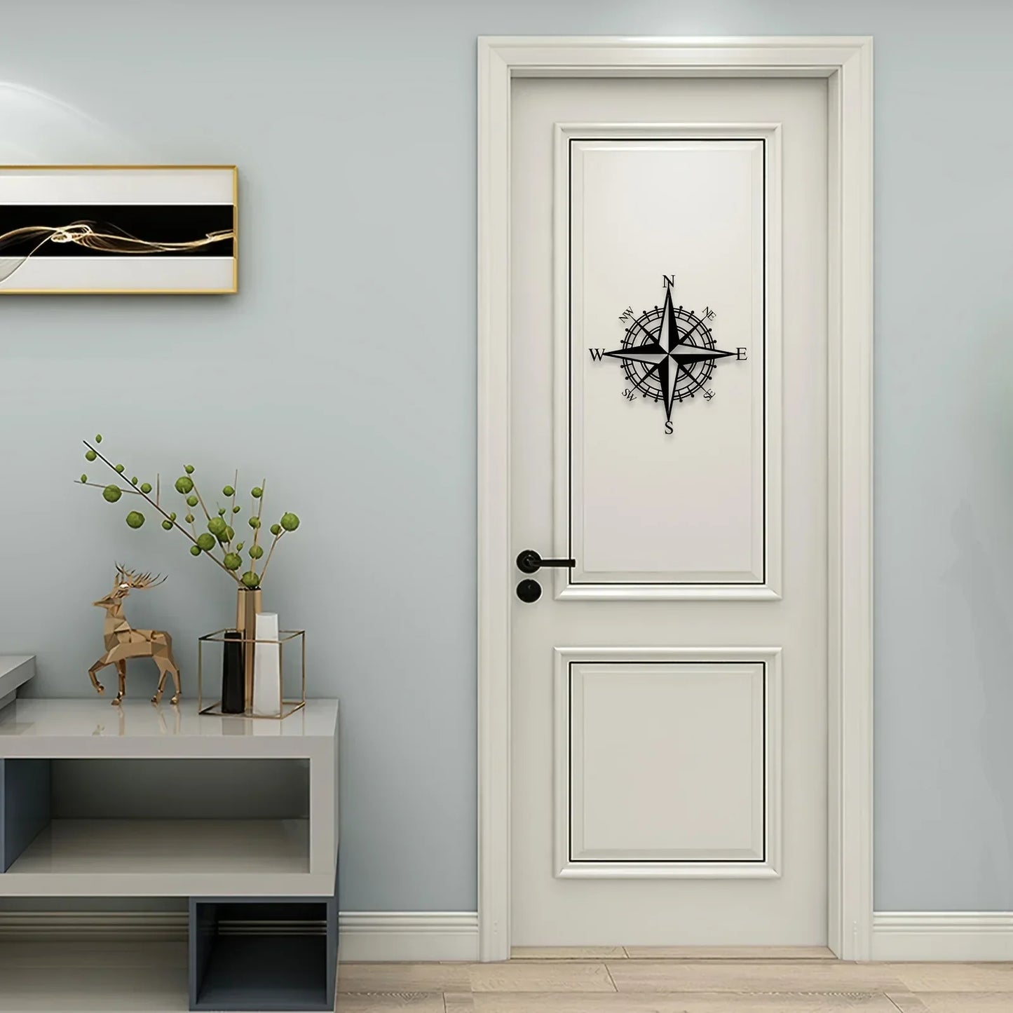 Nautical Compass Rose Eisen Kunst Wandkunst 3D Metall Skulptur Wanddekoration Für Wohnzimmer Esszimmer Kreative Zeitgenössische Nordic Home Office Dekor