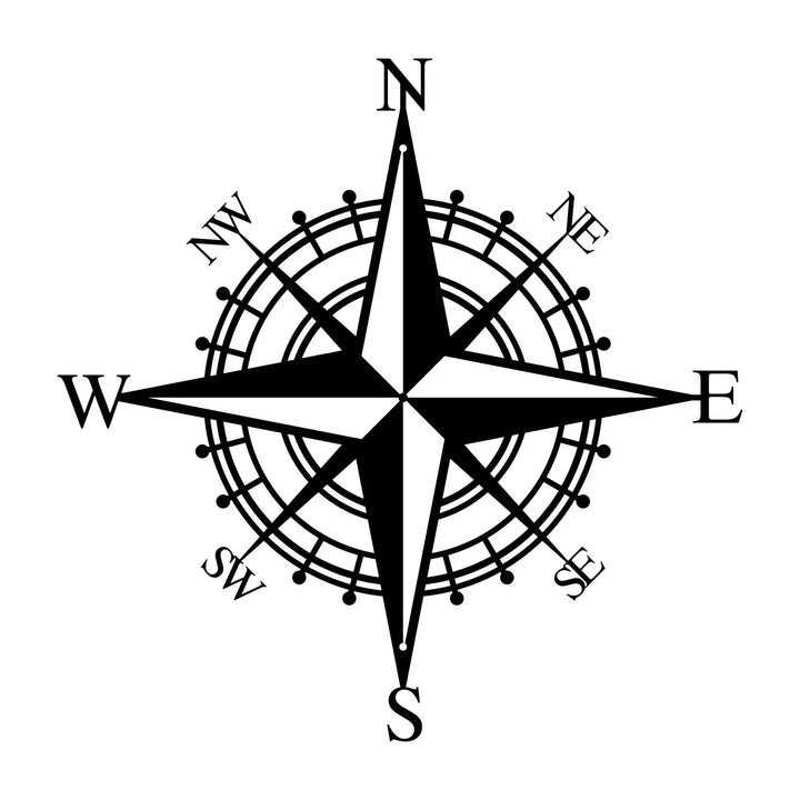 Nautical Compass Rose Eisen Kunst Wandkunst 3D Metall Skulptur Wanddekoration Für Wohnzimmer Esszimmer Kreative Zeitgenössische Nordic Home Office Dekor