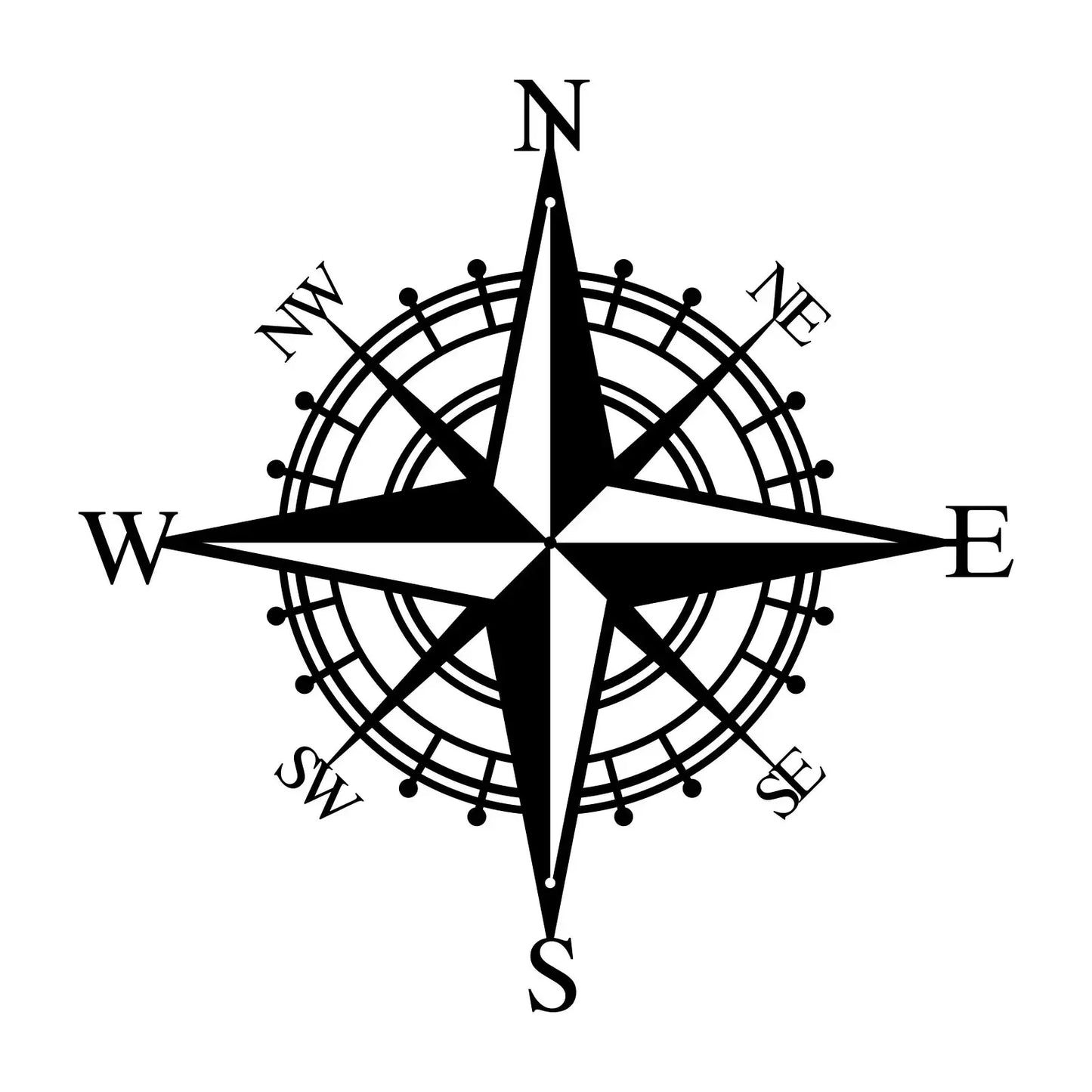 Nautical Compass Rose Eisen Kunst Wandkunst 3D Metall Skulptur Wanddekoration Für Wohnzimmer Esszimmer Kreative Zeitgenössische Nordic Home Office Dekor | Karnz