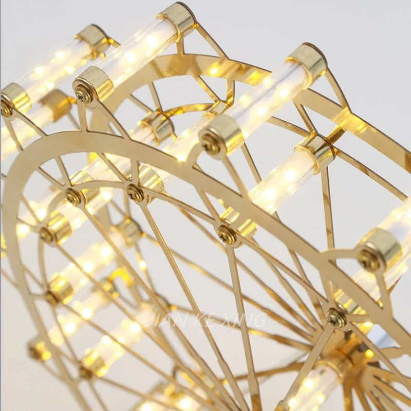 LED Riesenrad Tischlampe, Dekorative Beleuchtung mit Musikfunktion, Retro Schreibtischleuchte für Zuhause | Karnz