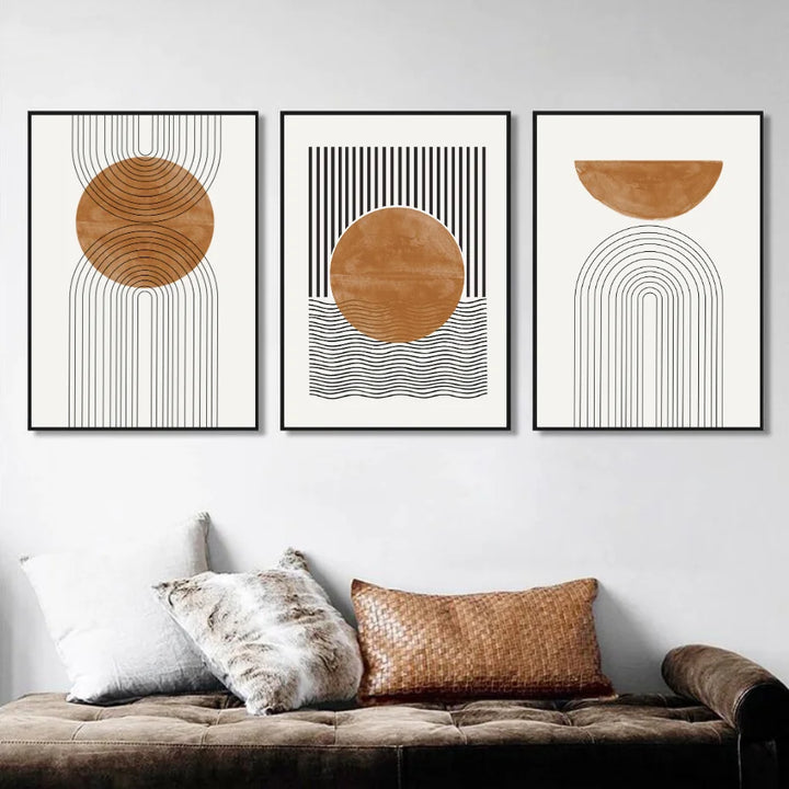 Neutrale Farben Geometrische Wandkunst Feine Kunst Leinwanddrucke Minimalistische Bilder Für Modernes Wohnzimmer Esszimmer Schlafzimmer Kunst Dekor