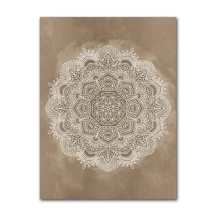 Neutrale Farben Rustikale Mandala Poster Fine Art Leinwanddruck Wandkunst Bilder Für Wohnzimmer Schlafzimmer Kunst Für Salon Spa Boutique Wanddekoration