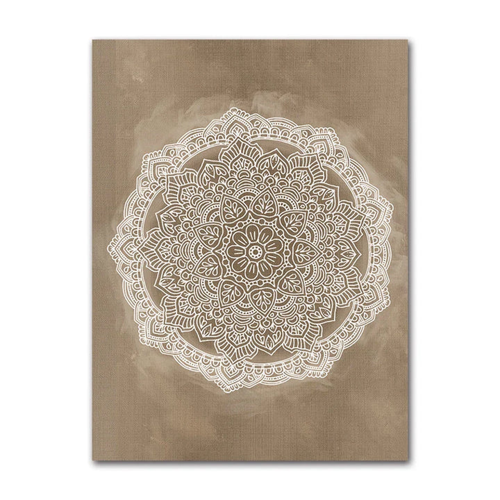 Neutrale Farben Rustikale Mandala Poster Fine Art Leinwanddruck Wandkunst Bilder Für Wohnzimmer Schlafzimmer Kunst Für Salon Spa Boutique Wanddekoration
