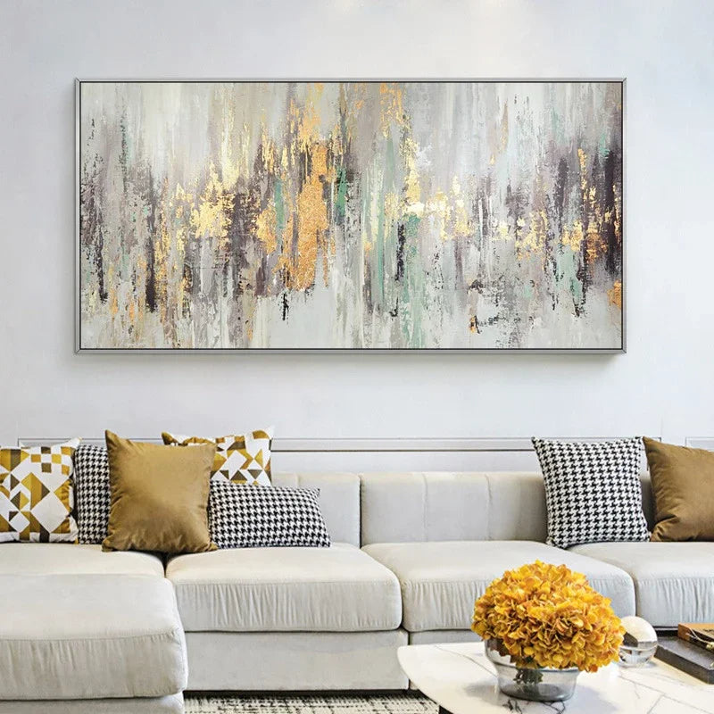 Neutrale Farben Vintage Abstract Grün Beige Grau Wandkunst Fine Art Leinwanddrucke Zeitgenössisches Bild Für Wohnzimmer Schlafzimmer Kunstdekoration | Karnz