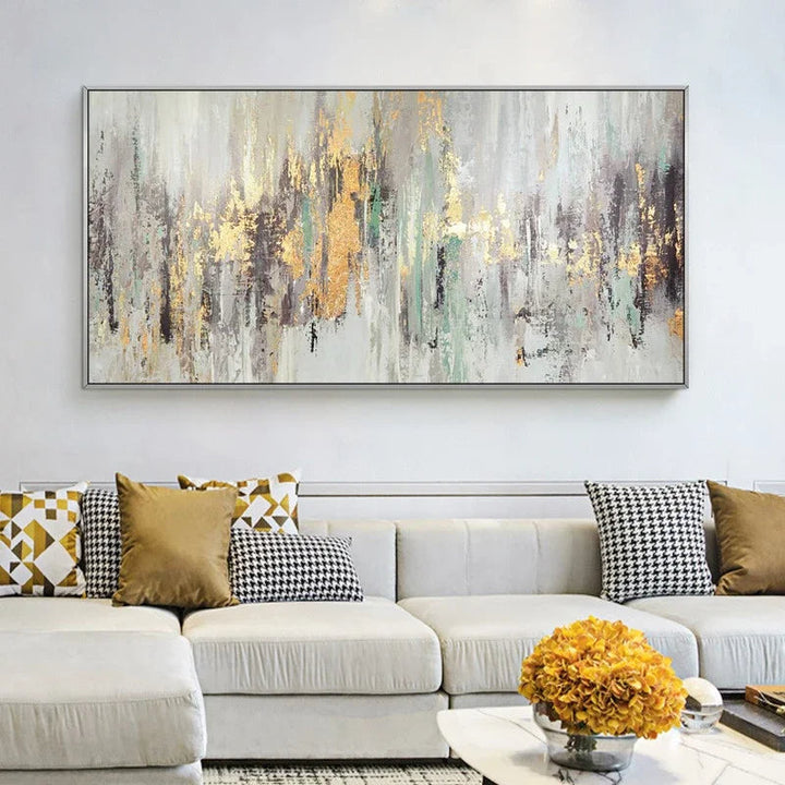 Neutrale Farben Vintage Abstract Grün Beige Grau Wandkunst Fine Art Leinwanddrucke Zeitgenössisches Bild Für Wohnzimmer Schlafzimmer Kunstdekoration | Karnz