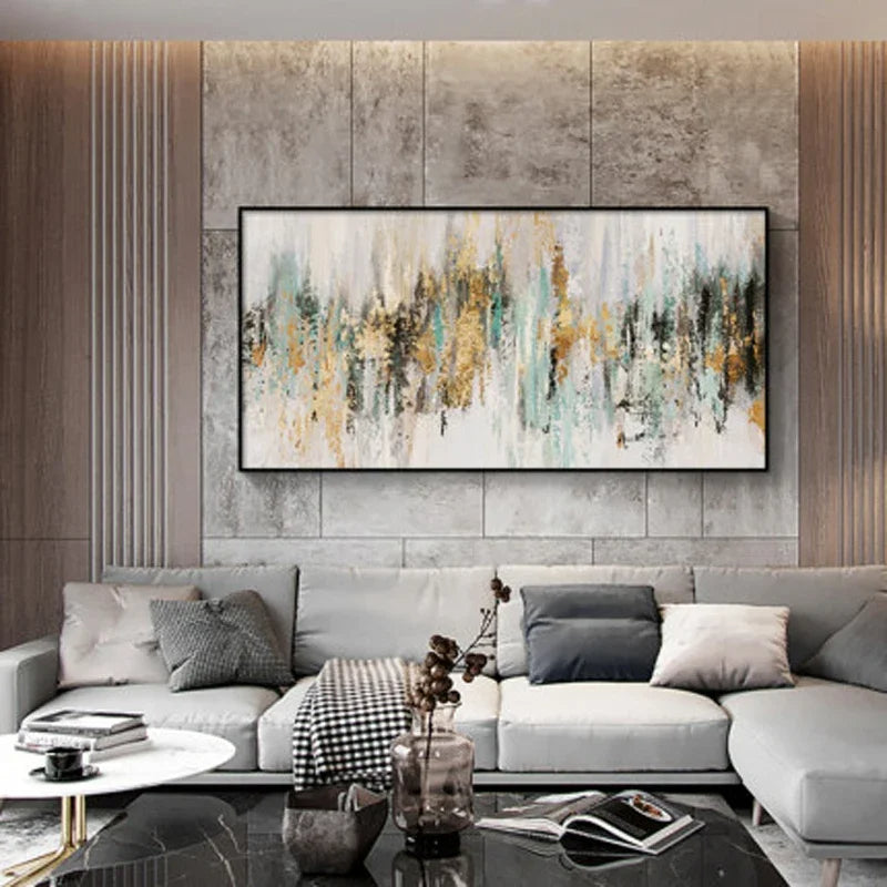 Neutrale Farben Vintage Abstract Grün Beige Grau Wandkunst Fine Art Leinwanddrucke Zeitgenössisches Bild Für Wohnzimmer Schlafzimmer Kunstdekoration | Karnz