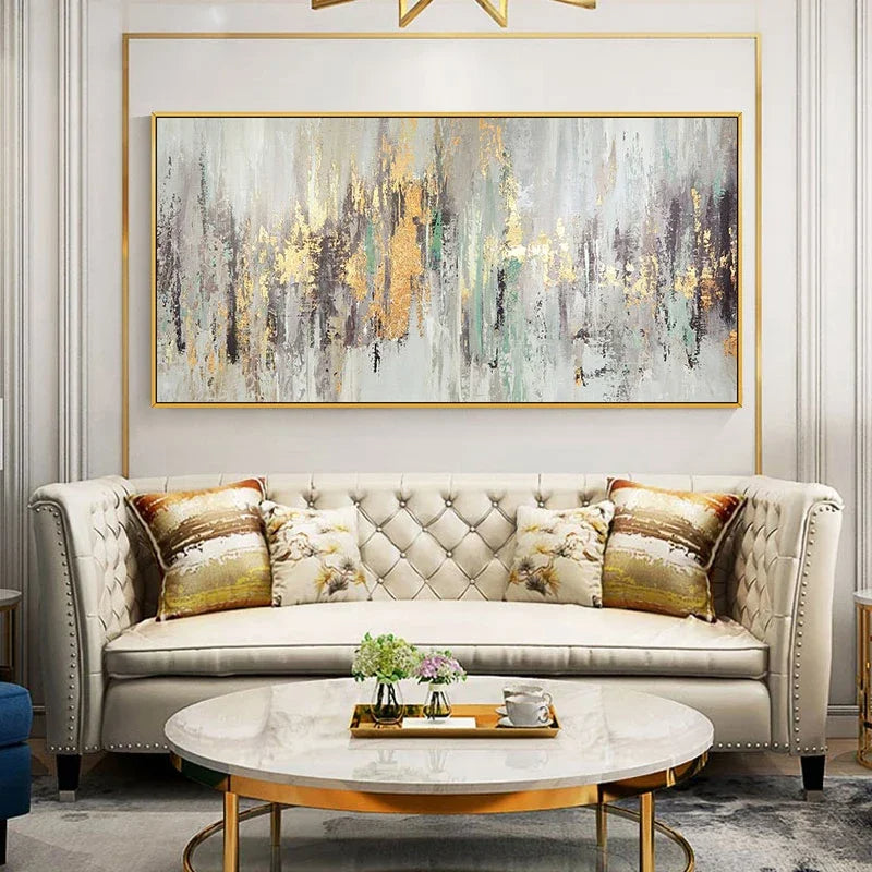 Neutrale Farben Vintage Abstract Grün Beige Grau Wandkunst Fine Art Leinwanddrucke Zeitgenössisches Bild Für Wohnzimmer Schlafzimmer Kunstdekoration | Karnz