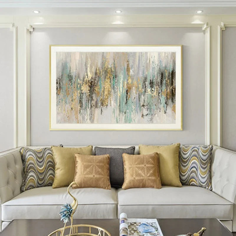 Neutrale Farben Vintage Abstract Grün Beige Grau Wandkunst Fine Art Leinwanddrucke Zeitgenössisches Bild Für Wohnzimmer Schlafzimmer Kunstdekoration | Karnz