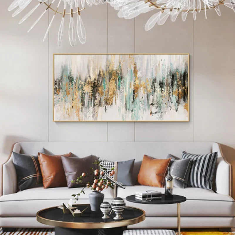 Neutrale Farben Vintage Abstract Grün Beige Grau Wandkunst Fine Art Leinwanddrucke Zeitgenössisches Bild Für Wohnzimmer Schlafzimmer Kunstdekoration | Karnz
