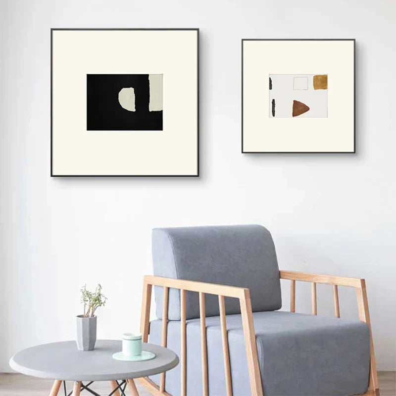 Neutrale Töne Minimalistische Abstrakte Nordische Wandkunst Feine Kunst Leinwanddrucke Quadratformat Bilder Für Wohnzimmer Schlafzimmer Kunst Für Zeitgenössische Innenräume