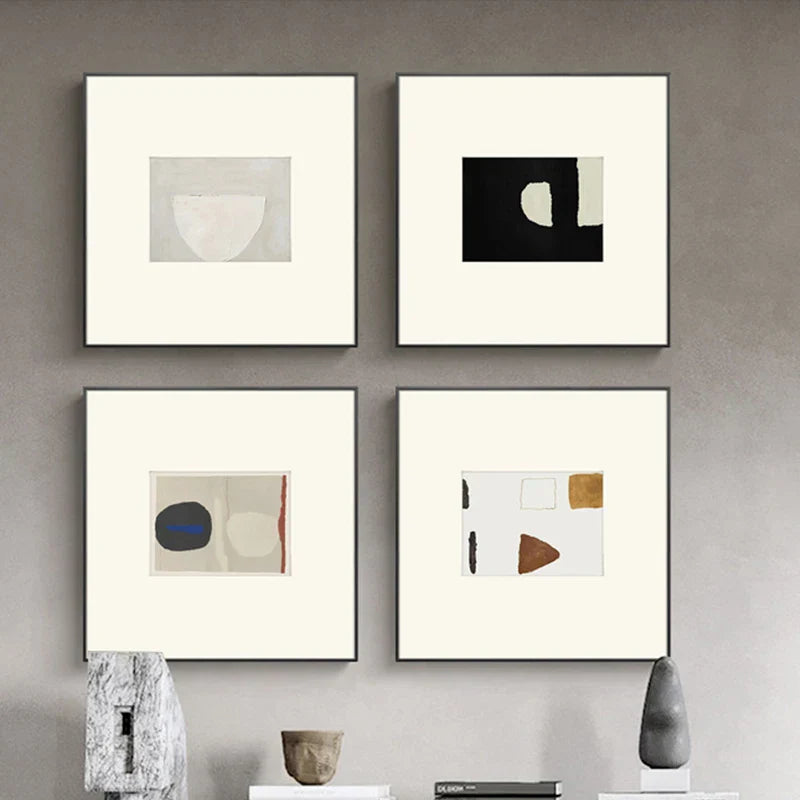 Neutrale Töne Minimalistische Abstrakte Nordische Wandkunst Feine Kunst Leinwanddrucke Quadratformat Bilder Für Wohnzimmer Schlafzimmer Kunst Für Zeitgenössische Innenräume