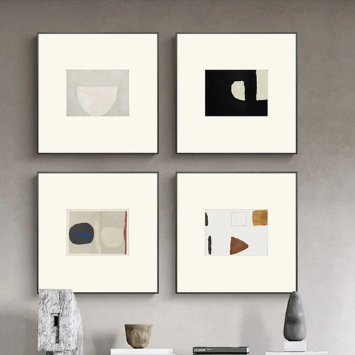 Neutrale Töne Minimalistische Abstrakte Nordische Wandkunst Feine Kunst Leinwanddrucke Quadratformat Bilder Für Wohnzimmer Schlafzimmer Kunst Für Zeitgenössische Innenräume