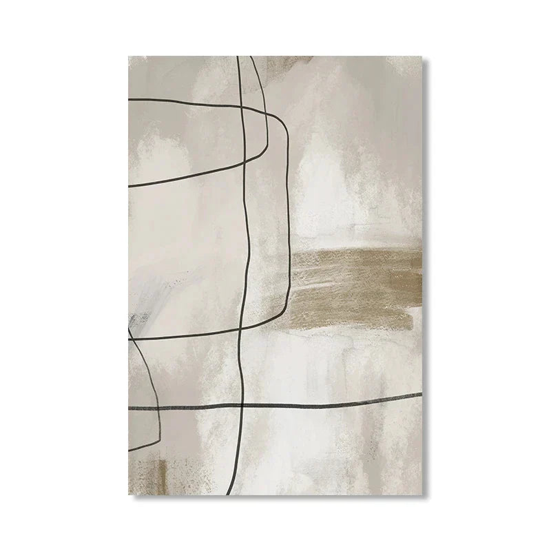 Beige Grau Schwarz Skandinavisch Abstrakte Wandkunst Fine Art Leinwanddrucke Beige Graue Bilder Für Minimalistische Wohnzimmerkunst Für Zeitgenössische Innenräume