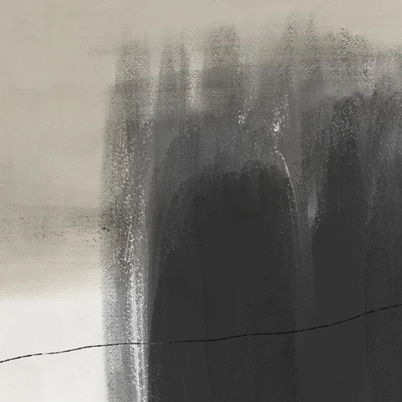 Beige Grau Schwarz Skandinavische Abstrakte Wandkunst Fine Art Leinwanddrucke Beige Graue Bilder Für Minimalistische Wohnzimmerkunst Für Zeitgenössische Interieure | Karnz