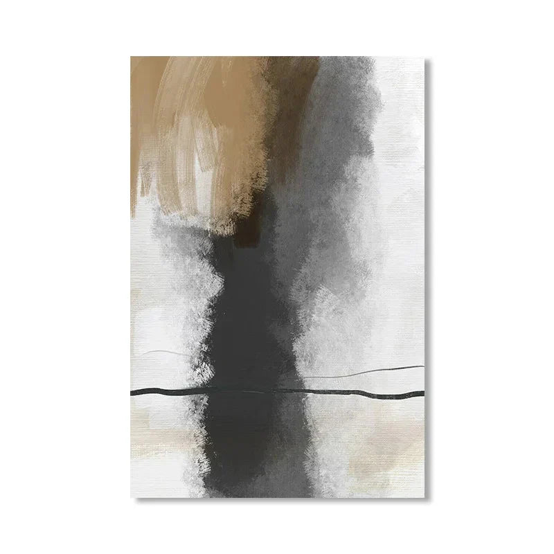 Beige Grau Schwarz Skandinavisch Abstrakte Wandkunst Fine Art Leinwanddrucke Beige Graue Bilder Für Minimalistische Wohnzimmerkunst Für Zeitgenössische Innenräume
