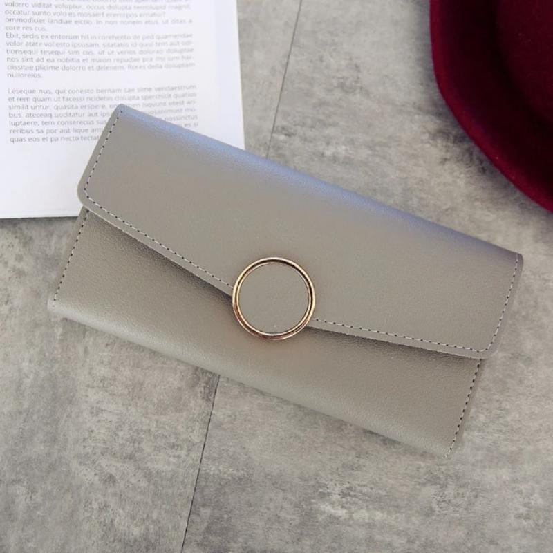 Lange Brieftasche aus PU-Leder mit Druckverschluss | Karnz