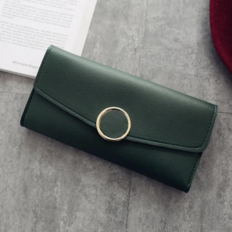 Lange Brieftasche aus PU-Leder mit Druckverschluss | Karnz