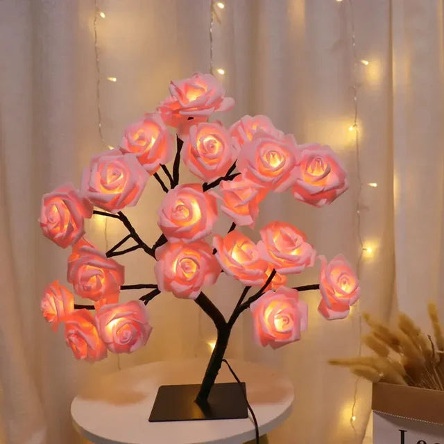 LED Baum Tischlampe – Romantische Deko Leuchte, Warmes Licht, Perfekt für Wohnzimmer und Schlafzimmer | Karnz