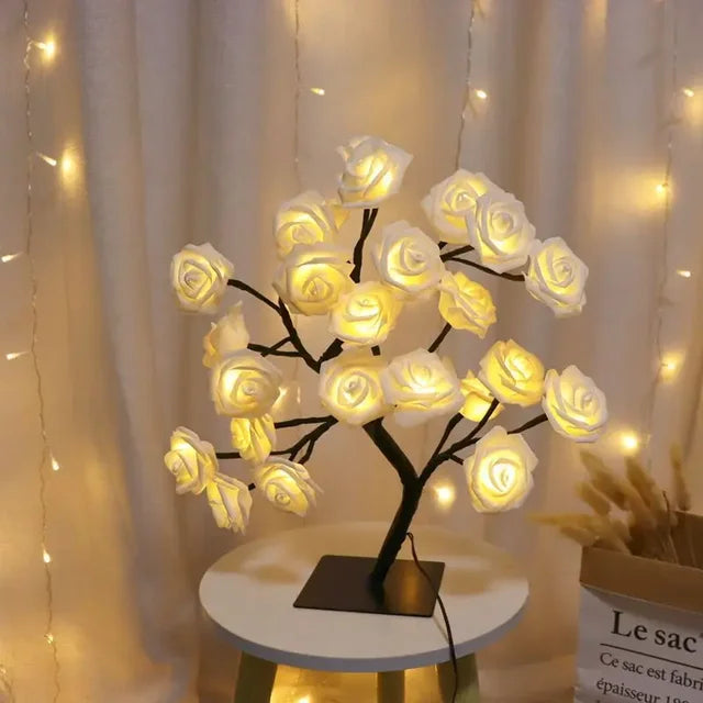 LED Baum Tischlampe – Romantische Deko Leuchte, Warmes Licht, Perfekt für Wohnzimmer und Schlafzimmer | Karnz