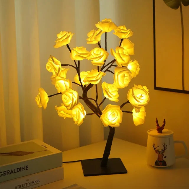 LED Baum Tischlampe – Romantische Deko Leuchte, Warmes Licht, Perfekt für Wohnzimmer und Schlafzimmer | Karnz