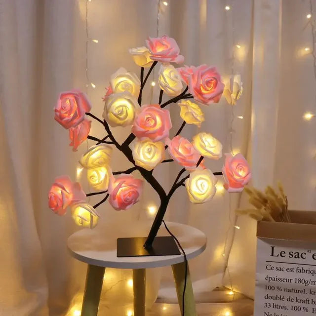 LED Baum Tischlampe – Romantische Deko Leuchte, Warmes Licht, Perfekt für Wohnzimmer und Schlafzimmer | Karnz