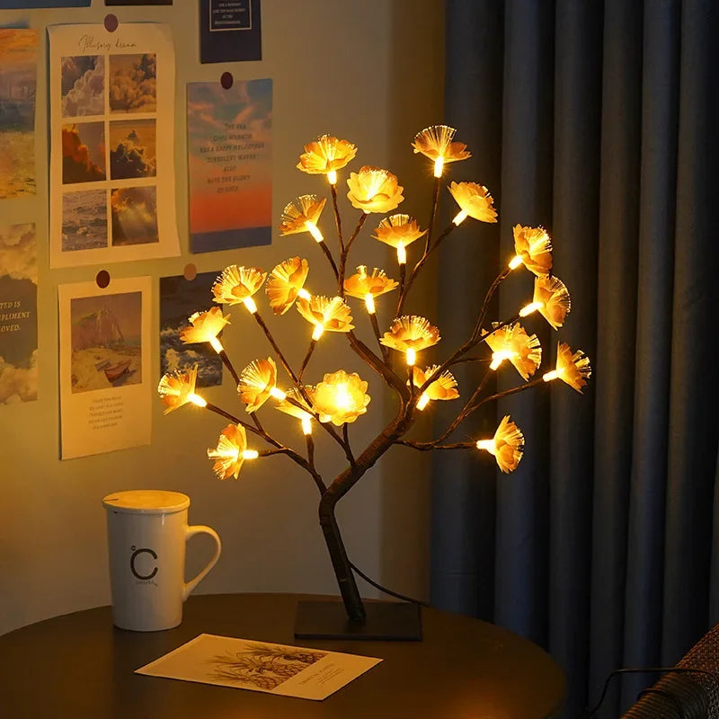 LED Baum Tischlampe – Romantische Deko Leuchte, Warmes Licht, Perfekt für Wohnzimmer und Schlafzimmer | Karnz