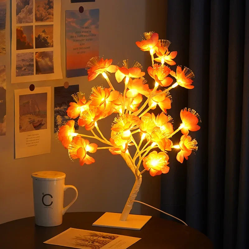 LED Baum Tischlampe – Romantische Deko Leuchte, Warmes Licht, Perfekt für Wohnzimmer und Schlafzimmer | Karnz
