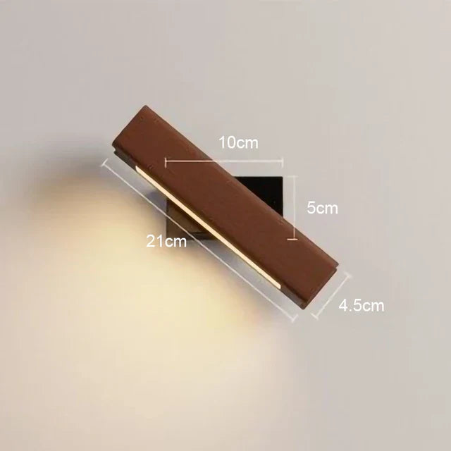 LED Wandleuchte aus Holz – Moderne Wandlampe für Schlafzimmer | Karnz
