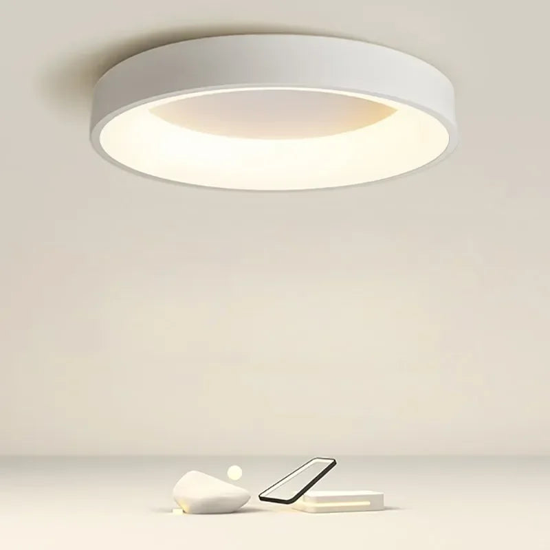 AuroraGlans – Skandinavische runde LED-Deckenleuchten für Wohnzimmer und Schlafzimmer
