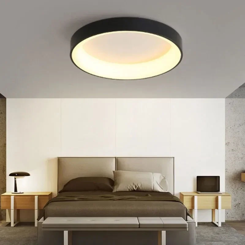 AuroraGlans – Skandinavische runde LED-Deckenleuchten für Wohnzimmer und Schlafzimmer