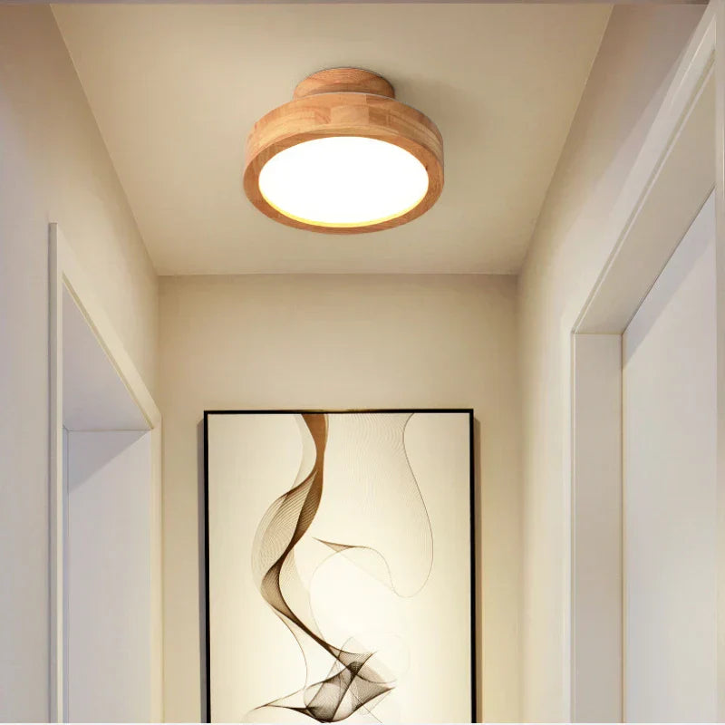 Runde Holz Skandinavische Deckenlampe - NordicLuxe | Karnz