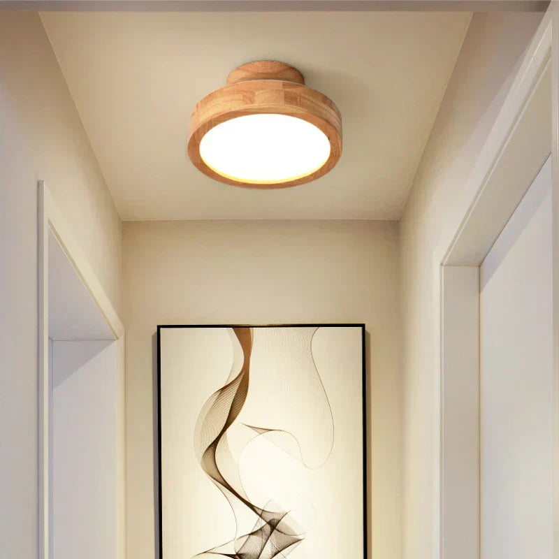 Runde Holz Skandinavische Deckenlampe - NordicLuxe | Karnz