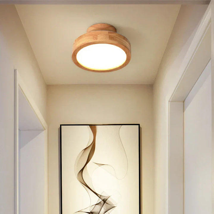 Runde Holz Skandinavische Deckenlampe - NordicLuxe | Karnz
