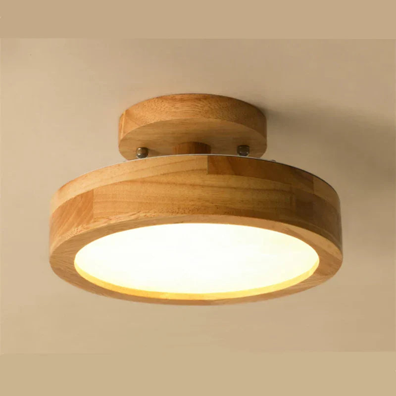 Runde Holz Skandinavische Deckenlampe - NordicLuxe | Karnz