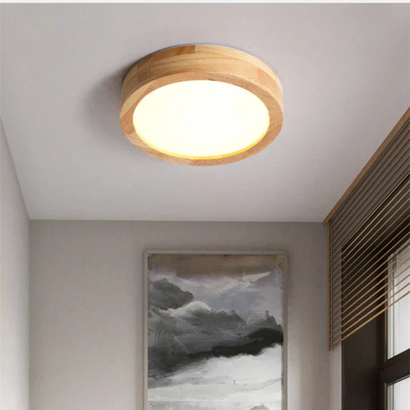 Runde Holz Skandinavische Deckenlampe - NordicLuxe | Karnz