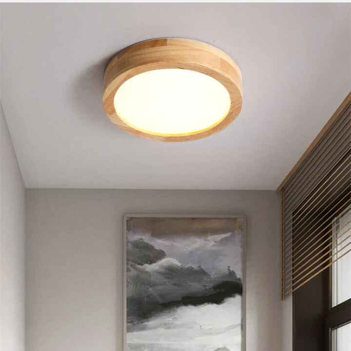 Runde Holz Skandinavische Deckenlampe - NordicLuxe | Karnz