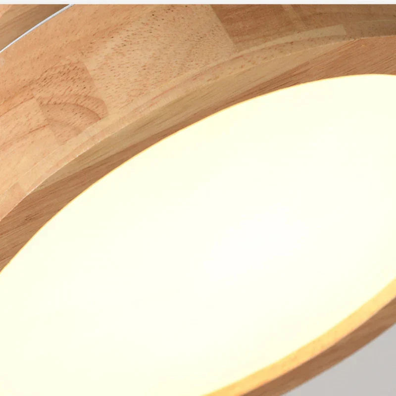 Runde Holz Skandinavische Deckenlampe - NordicLuxe | Karnz