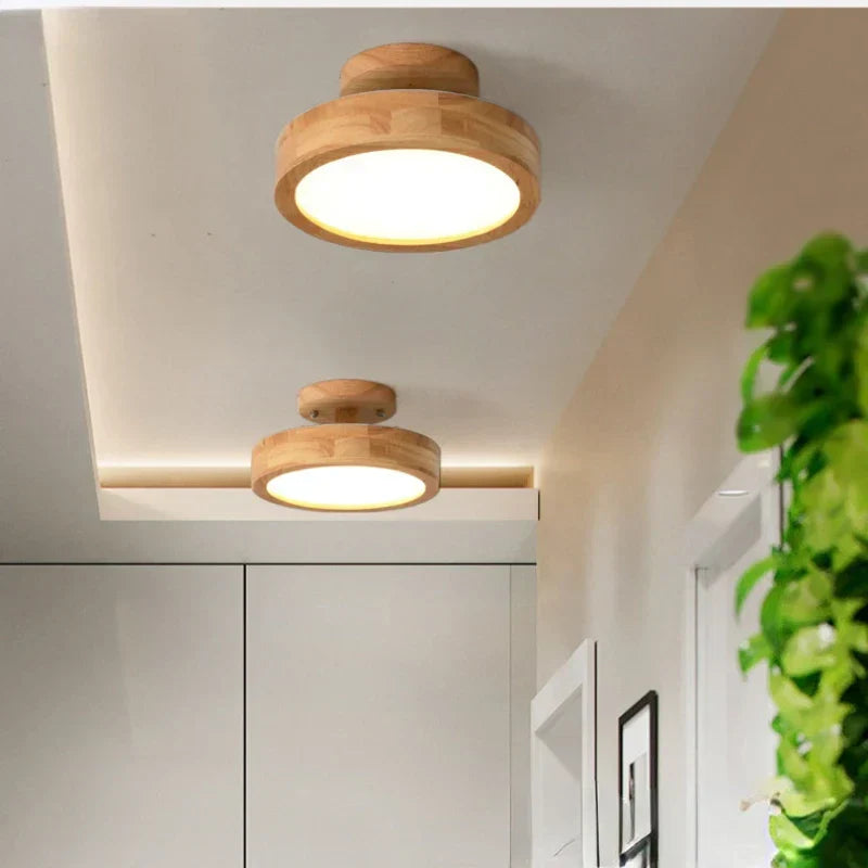 Runde Holz Skandinavische Deckenlampe - NordicLuxe | Karnz