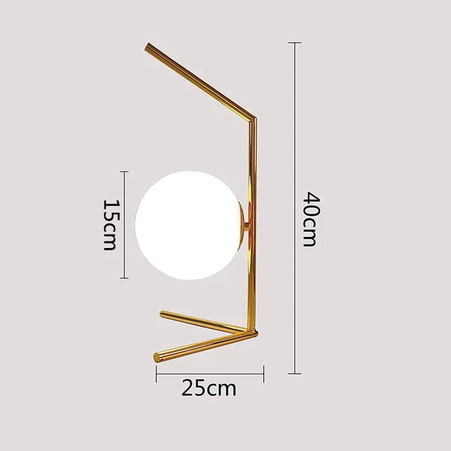 Nordic LED-Tischlampe mit Glasball – Minimalistisches Design für Wohnzimmer und Schlafzimmer | Karnz
