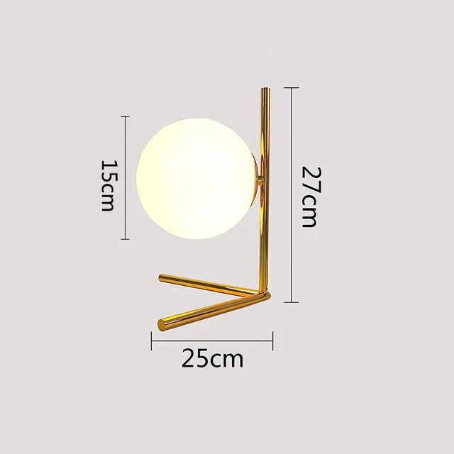 Nordic LED-Tischlampe mit Glasball – Minimalistisches Design für Wohnzimmer und Schlafzimmer | Karnz