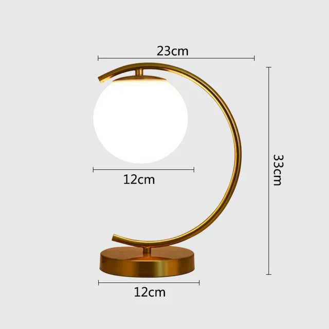 Nordic LED-Tischlampe mit Glasball – Minimalistisches Design für Wohnzimmer und Schlafzimmer | Karnz