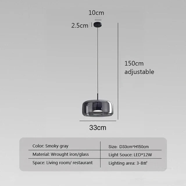 Minimalistische Glas Pendelleuchte - Elegante und schlanke Beleuchtung für jeden Raum | Karnz