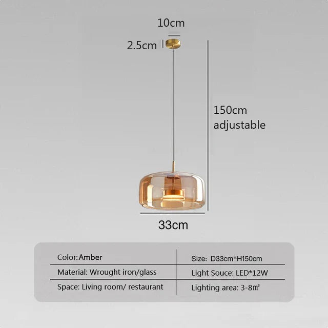 Minimalistische Glas Pendelleuchte - Elegante und schlanke Beleuchtung für jeden Raum | Karnz